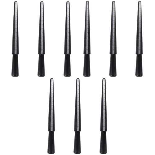 9Pcs Portable Black Ring Measuring Rod Plastic Finger Sizer Tool 2