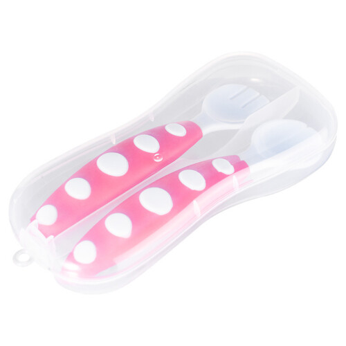 3Sets Baby Feeding Spoon Fork Set Durable PP Material for Infant Use 2