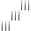 9Pcs Portable Black Ring Measuring Rod Plastic Finger Sizer Tool 5