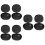 6Pcs Portable Silicone Container Black Home Storage 9