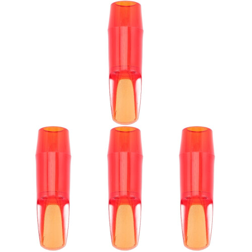 4Pcs Portable Red Plastic Alto Saxophone Replacement Mouthpiece Set 1