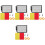 4Sets Referee Accessory Kit Soccer Cards Metal Whistles Notepad Pen 5