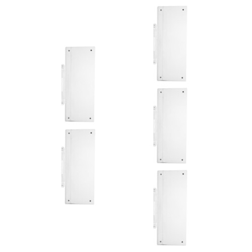 5Pcs Acrylic Wall Sign Holders for Office Clear Replaceable Plates 1