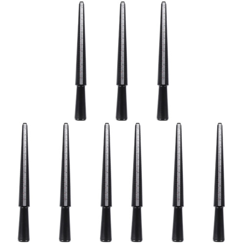 9Pcs Portable Black Ring Measuring Rod Plastic Finger Sizer Tool 1