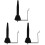 3Pcs Black Flute Wall Holder Durable Iron Saxophone Stand for Storage 3