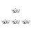 4Pièces Mini Chapeau Cow Print Eva Accessoire DIY 6