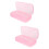 2Pcs Multipurpose Pink Nail Art Tool Storage Tray Box for Salon Use 8