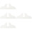 4Pcs Household White Divider Bracket Plastic Screen Base for Office 7