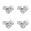 24Pcs Silver Aluminum Discs Thick Round Glass Table Adapter 7