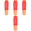 4Pcs Portable Red Plastic Alto Saxophone Replacement Mouthpiece Set 3