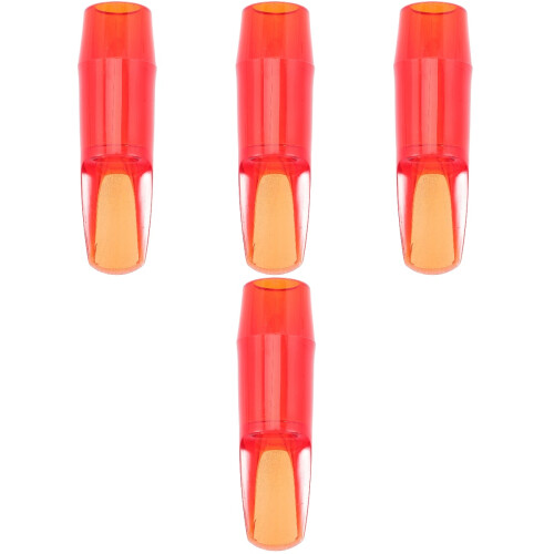4Pcs Portable Red Plastic Alto Saxophone Replacement Mouthpiece Set 2