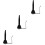 3Pcs Black Flute Wall Holder Durable Iron Saxophone Stand for Storage 6