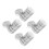 24Pcs Silver Aluminum Discs Thick Round Glass Table Adapter 8