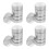 24Pcs Silver Aluminum Discs Thick Round Glass Table Adapter 6