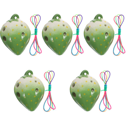5Pcs Ceramic 6-Hole Ocarinas Beginner Music Instrument 2