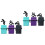 6Pcs Portable Plastic Case Compact Storage Box with Lanyard 6