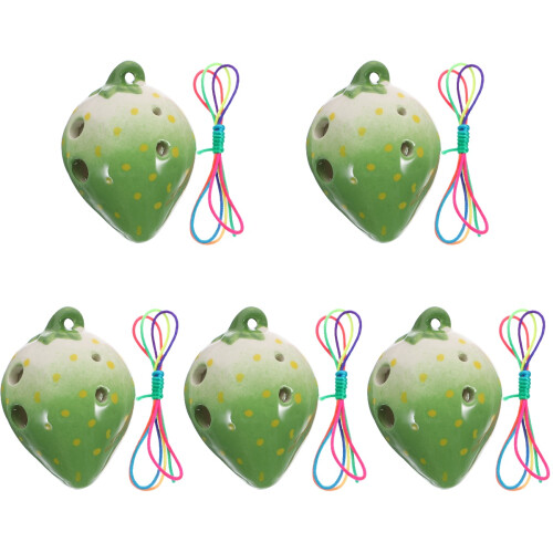 5Pcs Ceramic 6-Hole Ocarinas Beginner Music Instrument 1