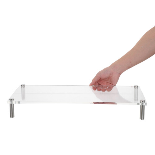 Clear Acrylic Desktop Monitor Stand Riser Modern Computer Riser 2