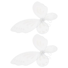 8Pcs White Fairy Butterfly Wings for Kids Pretend Play Party Costume