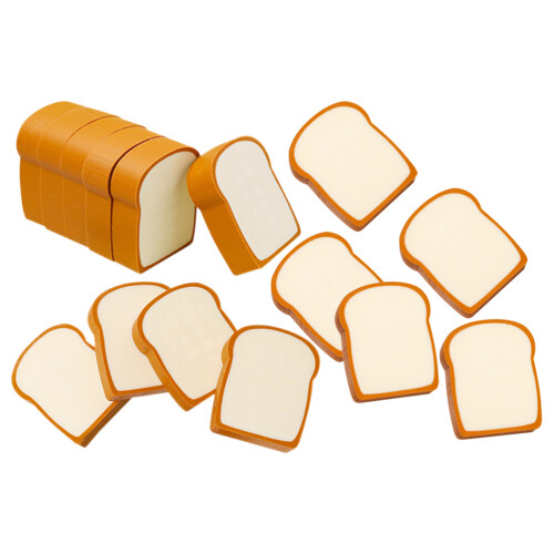 80Pcs Cute Toast Erasers Tpr Durable Drawing Accessories