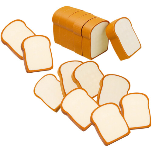 80Pcs Cute Toast Erasers Tpr Durable Drawing Accessories 2