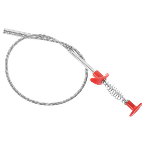 5Pcs Handheld Flexible Grabber Pickup Tool Sink Drain Cleaner Silver 2