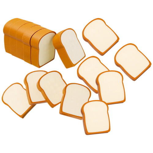 80Pcs Cute Toast Erasers Tpr Durable Drawing Accessories 1