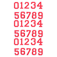 15Sets Rood Zelfklevende Nummertjes Non-Woven Stof Voor Teamdecoratie