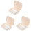 3Sets Light Yellow Retainer Case Durable Ps Storage Box with Lock 4