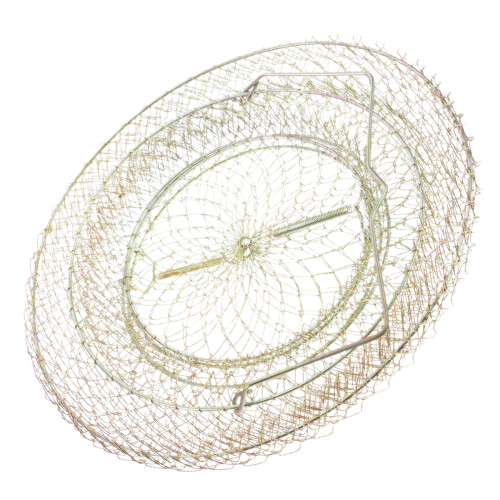 3Pcs Galvanized Iron Fish Basket Foldable Wire Net Durable Outdoor Use 2