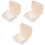 3Sets Light Yellow Retainer Case Durable Ps Storage Box with Lock 5