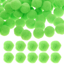 1500St Fuzzy Pompom Balletjes Lichtgroen Voor Creatief Knutselwerk