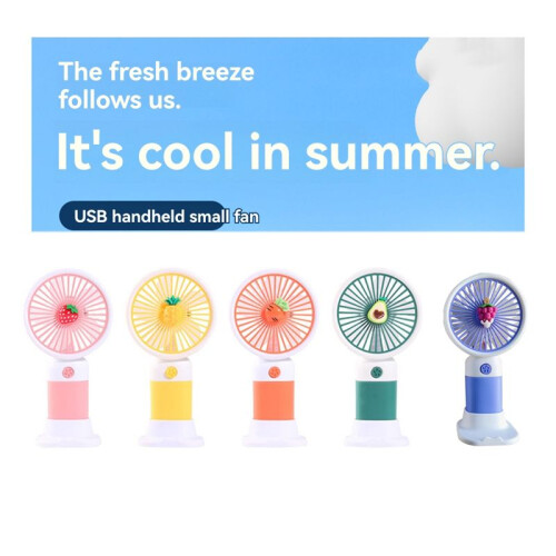USB Handheld Fan Multi-Functional Desktop with Stand Eectric Fan Students Outdoor Portable Portable Small Fan D 2