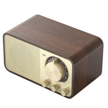 Przenośne Radio Retro FM z Litego Drewna, Zabytkowy Odbiornik Radiowy, Bezprzewodowy Subwoofer, Głośnik , Pudełko Dźwiękowe