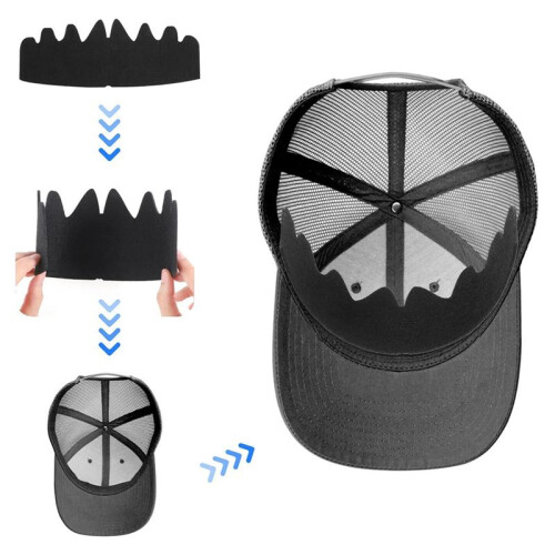Baseball Caps Inserts Shapers, Flexible Washable Reusable Hat Liner Cap Fitter Inserts,  Hat Sweat Liner 6pcs 2