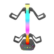 Suporte para Fone de Ouvido RGB para Controle de Playstation5 Suporte para Fone de Ouvido para Gamer de Mesa para PS4 para PS5 Gamepad