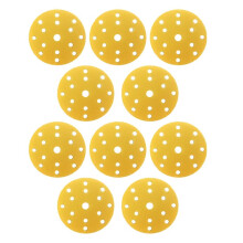 10 Peças 6 Polegadas 15 Furos Gancho e Disco de Lixa de Loop 150 mm Lixa Úmida e Seca 80 Grãos para Polimento Automático de Madeira de Carro