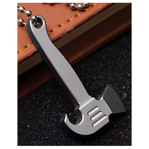 Titanium Alloy  Necklace Pendant Keychain Pendant Accessory Multi-Function Delivery Tool Bottle Opener 2