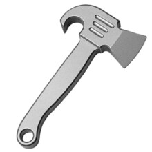 Titaniumlegering Koevoet Halsketting Hanger Sleutelhanger Hanger Accessoire Multifunctioneel Bezorggereedschap Flessenopener