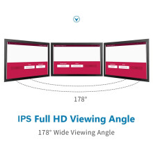 Display Portatile da 7 Pollici IPS 1024x600 LCD Compatibile con  VGA Ingresso AV Ingresso Alimentazione  Tipo C per PC Laptop Fotocamera TV DVD