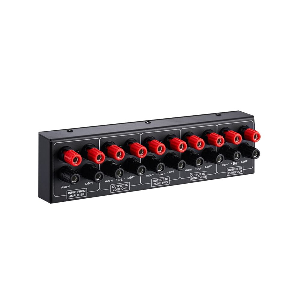 Passive 1 In-4 Out Audio Amplifier / Speaker Signal Splitter Box Distributor Audio Switcher 4711451461642