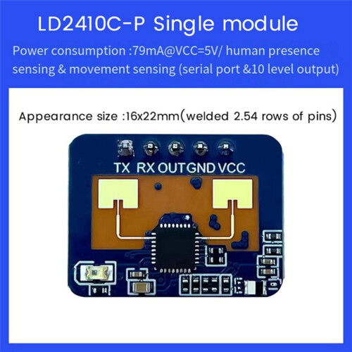 2Pcs 24G MmWave HLK-LD2410C Human Presence  Sensor Motion Detection Module 2