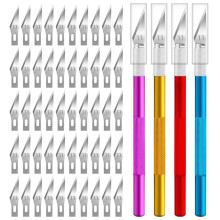 74Pack Hobby Knife Exacto Knife com 4 Hobby Knives e 70 Lâminas de Faca de Artesanato Sobressalentes para Arte, Scrapbooking, Estêncil