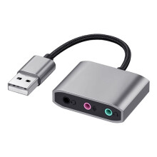 New 3-in-1 External USB Sound Card Audio Jack 3.5mm Cable Adapter HIFI Sound for Microphone Speaker Headset PC Laptop