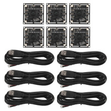 6Pcs 100 Degree Camera Module 1MP OV9732 1280x720 USB Free Driver Manual Focus, with 2 Meter Cable for WinXP/7/8/10