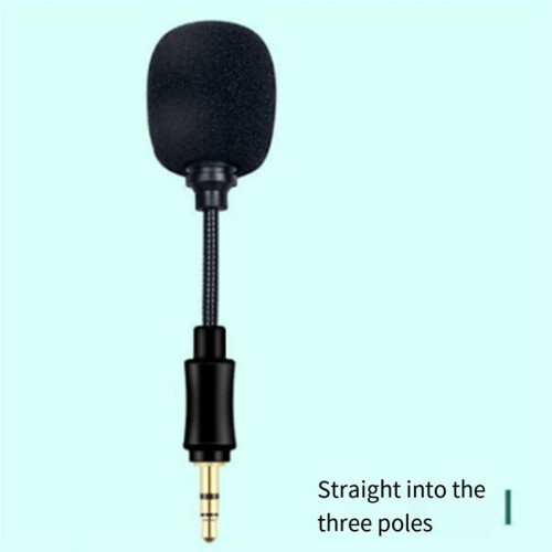 Wireless Microphone Direct Plug for Outdoor Mobile Phone Live Sound Card Singing Chat Three-Pole 1