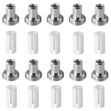 20 Fiber Optic Visual Fault Locator Replacement Parts - 10x Ceramic Tube Sleeves with 10 Fitting Connectors