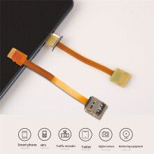 Micro- Memory Card Kit Male to Female Extension Cable Soft Ribbon Flat Micro-/ TF Card FPC Cable Extender 9.4cm