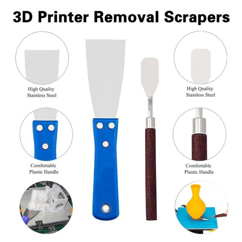 23Pcs 3D Printer Tool Kit,3D Printer Accessories Removal Tools Includes Nozzle Cleaning Kit,Putty Knife Scrapers Brushes 1