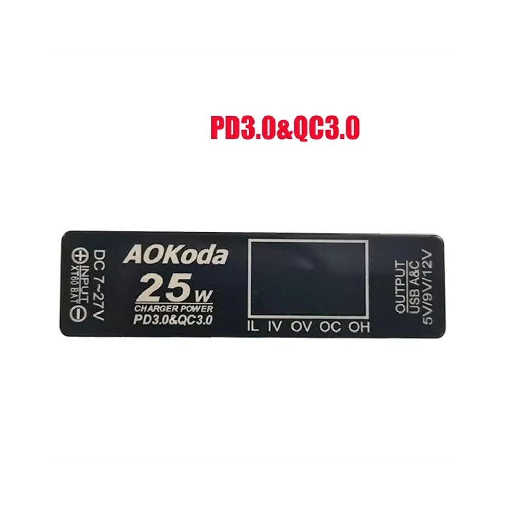 Aokoda Xt60 To Pd3.0 Lipo Battery Quick Charger Overload Protection Short Circuit Protection For Smartphone Tablet Pc Diy Part 4713745315839